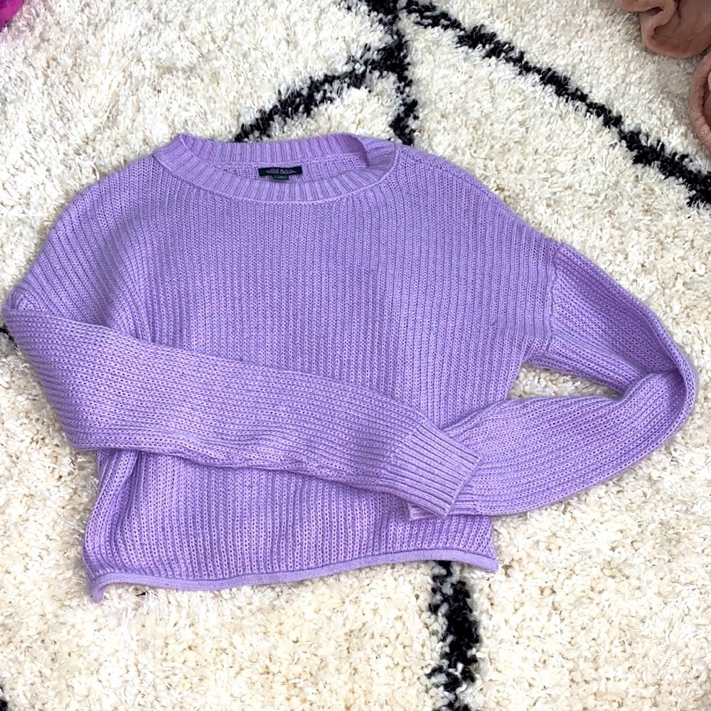 Purple sweater.
